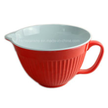 9inch Bicolor Melamine Mixing Bowl with Handle